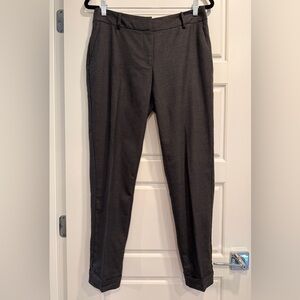 Eileen Fisher Wool Blend Ankle Cuffed Trouser Pants Womens 8 Career Office